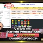 BUKTI JACKPOT SLOT STARLIGHT PRINCESS 1000 TERPERCAYA DI INDONESIA TGL 22-06-2024