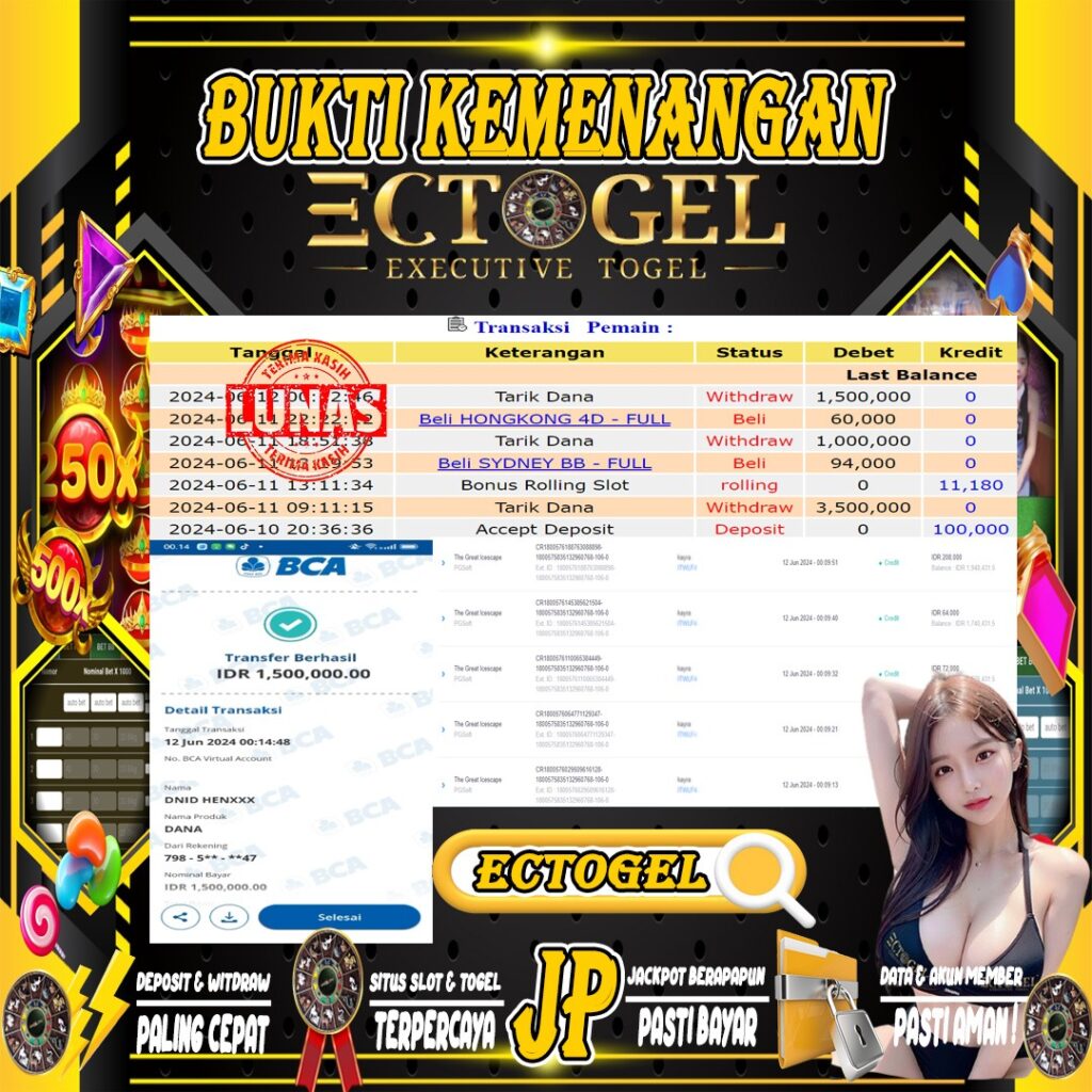 BUKTI JP SLOT THE GREAT ICESCAPE TERPERCAYA DI INDONESIA TGL 12-06-2024