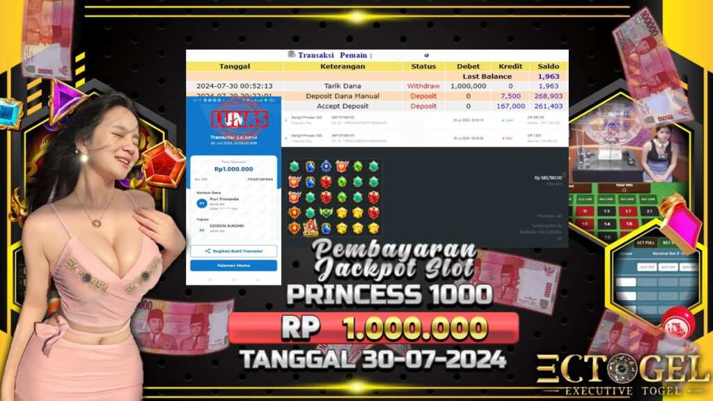 BUKTI JACKPOT SLOT STARLIGHT PRINCESS 1000 TERPERCAYA DI INDONESIA TGL 30-07-2024