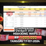 BUKTI JACKPOT SLOT MAHJONG WAYS 2 TERPERCAYA DI INDONESIA TGL 17-07-2024