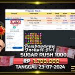 BUKTI JACKPOT SLOT SUGAR RUSH 1000 TERPERCAYA DI INDONESIA TGL 23-07-2024