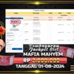 BUKTI JACKPOT SLOT MAFIA MAHYEM TERPERCAYA DI INDONESIA TGL 01-08-2024