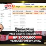 BUKTI JACKPOT SLOT WILD BOUNTY SHOWDOWN TERPERCAYA DI INDONESIA TGL 09-07-2024