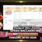 BUKTI JACKPOT SPEED BACCARAT 16 TERPERCAYA DI INDONESIA TGL 26-07-2024