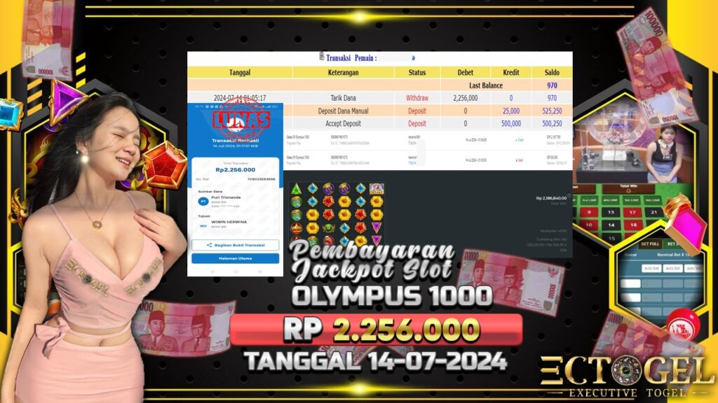 BUKTI JACKPOT SLOT GATES OF OLYMPUS 1000 TERPERCAYA DI INDONESIA TGL 14-07-2024