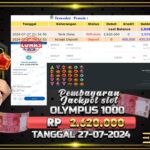 BUKTI JACKPOT SLOT GATES OF OLYMPUS TERPERCAYA DI INDONESIA TGL 27-07-2024