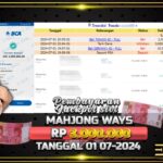 BUKTI JACKPOT SLOT MAHJONG WAYS TERPERCAYA DI INDONESIA TGL 01-07-2024