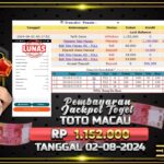 BUKTI JACKPOT TOGEL TOTO MACUA TERPERCAYA DI INDONESIA TGL 02-08-2024