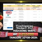 BUKTI JACKPOT SLOT MAHJONG WAYS TERPERCAYA DI INDONESIA TGL 22-08-2024