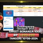 BUKTI JACKPOT SLOT SWEET BONANZA 1000 TERPERCAYA DI INDONESIA TGL 10-08-2024