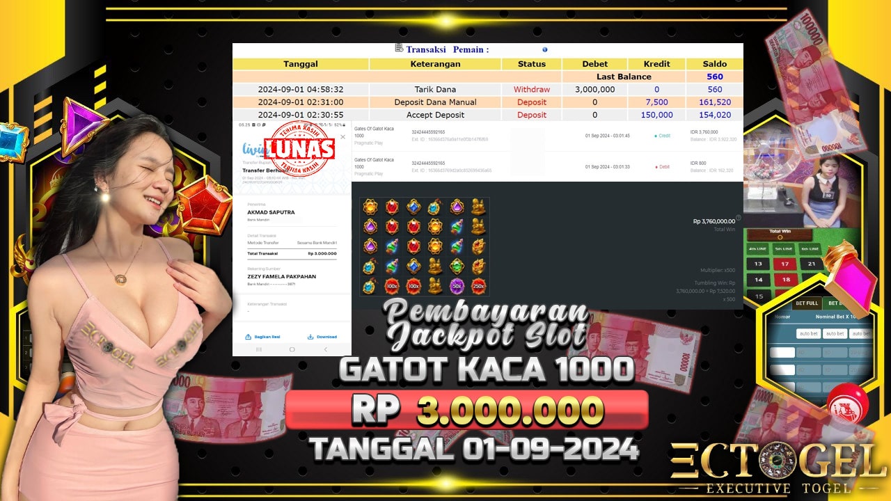 BUKTI JACKPOT SLOT GATES OF GATOT KACA 1000 TERPERCAYA DI INDONESIA TGL 01-09-2024