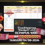 BUKTI JACKPOT SLOT GATES OF OLYMPUS 1000 TERPERCAYA DI INDONESIA TGL 04-08-2024