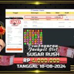 BUKTI JACKPOT SLOT SUGAR RUSH TERPERCAYA DI INDONESIA TGL 18-08-2024