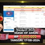 BUKTI JACKPOT SLOT MASK OF AMUN TERPERCAYA DI INDONESIA TGL 16-08-2024