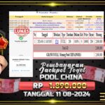 BUKTI JACKPOT TOGEL ONLINE POOL CHINA TERPERCAYA DI INDONESIA TGL 11-08-2024