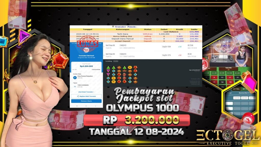 BUKTI JACKPOT SLOT GATES OF OLYMPUS 1000 TERPERCAYA DI INDONESIA TGL 12-08-2024