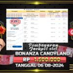 BUKTI JACKPOT SLOT SWEET BONANZA CANDYLAND TERPERCAYA DI INDONESIA TGL 06-08-2024