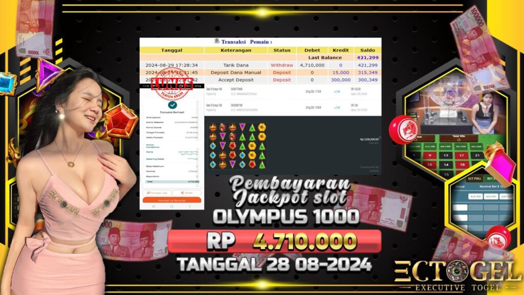 BUKTI JACKPOT SLOT GATES OF OLYMPUS 1000 TERPERCAYA DI INDONESIA TGL 29-08-2024