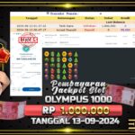 BUKTI JACKPOT SLOT GATES OF OLYMPUS 1000 TERPERCAYA DI INDONESIA TGL 13-09-2024