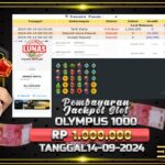 BUKTI JACKPOT SLOT GATES OF OLYMPUS 1000 TERPERCAYA DI INDONESIA TGL 14-09-2024