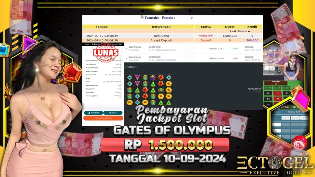 BUKTI JACKPOT SLOT GATES OF OLYMPUS TERPERCAYA DI INDONESIA TGL 10-09-2024