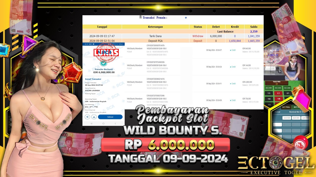 BUKTI JACKPOT SLOT WILD BOUNTY SHOWDOWN TERPERCAYA DI INDONESIA TGL 09-09-2024