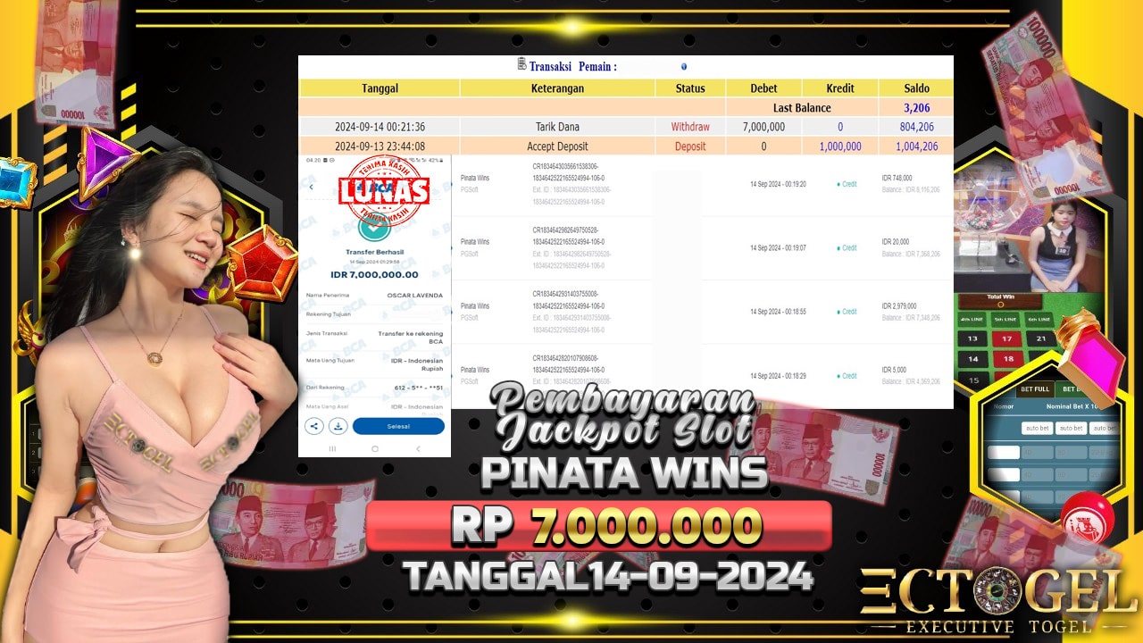 BUKTI JACKPOT SLOT PINATA WINS TERPERCAYA DI INDONESIA TGL 14-09-2024