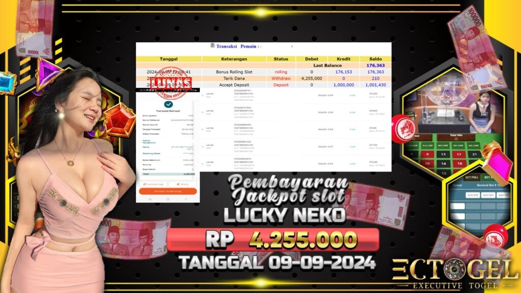 BUKTI JACKPOT SLOT LUCKY NEKO TERPERCAYA DI INDONESIA TGL 09-09-2024