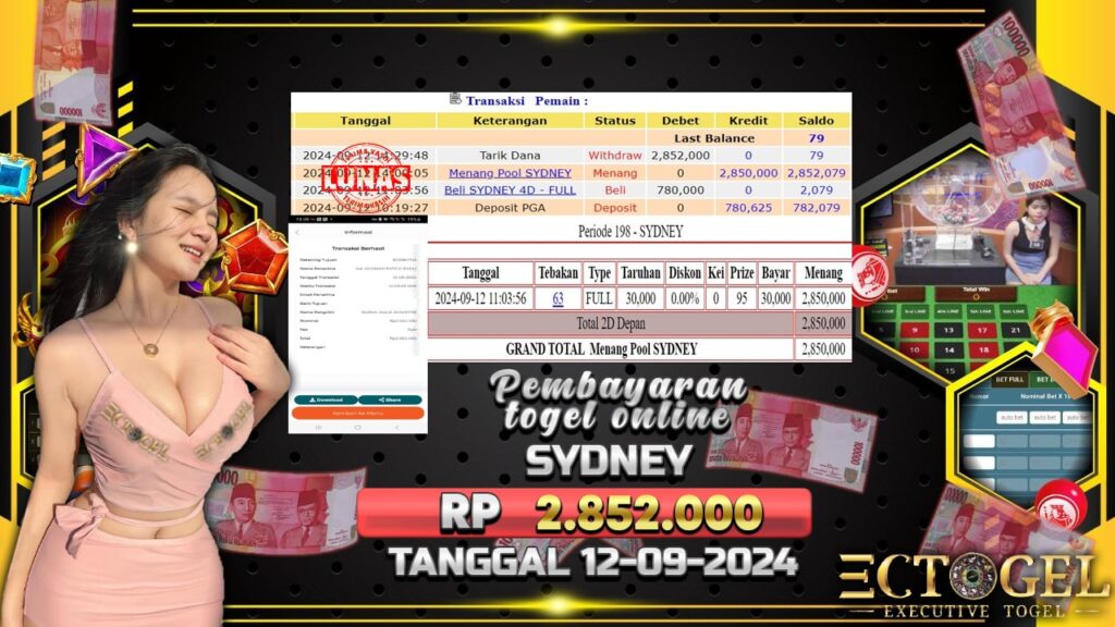 BUKTI JACKPOT TOGEL ONLINE POOL SYDNEY TERPERCAYA DI INDONESIA TGL 12-09-2024