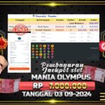 BUKTI JACKPOT SLOT MANIA OLYMPUS  TERPERCAYA DI INDONESIA TGL 03-09-2024