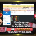 BUKTI JACKPOT SLOT GATES OF OLYMPUS 1000 TERPERCAYA DI INDONESIA TGL 05-09-2024